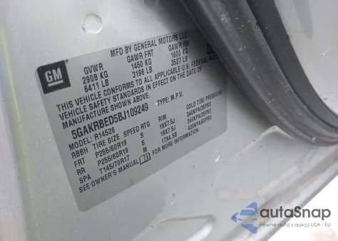 2011 Buick Enclave 1Xl из США, поврежденный, VIN 5GAKRBED5BJ109249